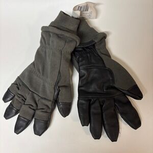 US Military‎ HAU-15/P Intermediate Cold Flyer's Gloves Green Leather Sz 9
